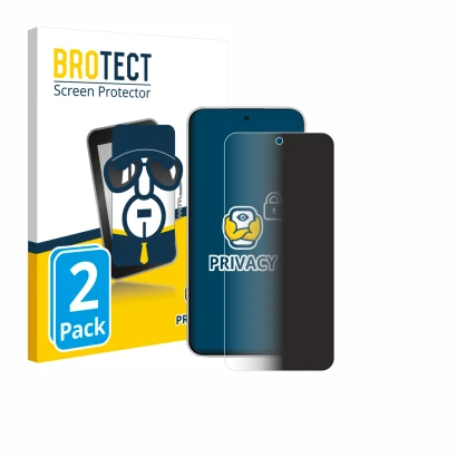 Vorderseite einer Produktverpackung mit dem Markenlogo BROTECT. Daneben ist das Gerät Xiaomi Redmi Note 15 Pro mit dem zugehör