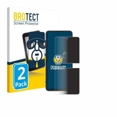 Vorderseite einer Produktverpackung mit dem Markenlogo BROTECT. Daneben ist das Gerät Nubia Flip 2 mit dem zugehörigen Display