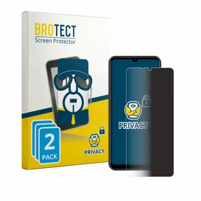 Vorderseite einer Produktverpackung mit dem Markenlogo BROTECT. Daneben ist das Gerät Invens NOTE TK02 mit dem zugehörigen Dis