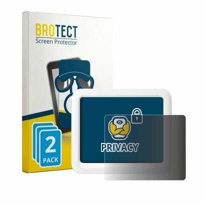 Vorderseite einer Produktverpackung mit dem Markenlogo BROTECT. Daneben ist das Gerät SwitchBot Meter Pro mit dem zugehörigen