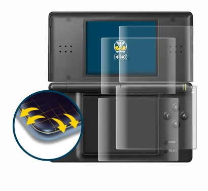 Abbildung des Geräts Nintendo DS LITE mit einer Vielzahl des Displayschutzes.