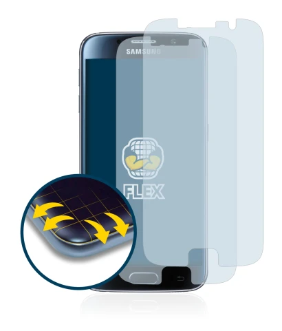 Abbildung des Geräts Samsung Galaxy S6 mit einer Vielzahl des Displayschutzes.