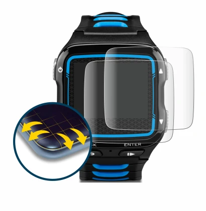Abbildung des Geräts Garmin Forerunner 920XT mit einer Vielzahl des Displayschutzes.
