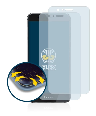 Abbildung des Geräts Honor 8 mit einer Vielzahl des Displayschutzes.