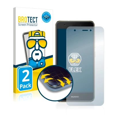 Vorderseite einer Produktverpackung mit dem Markenlogo BROTECT. Daneben ist das Gerät Huawei Nova mit dem zugehörigen Displays