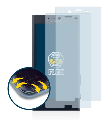 Abbildung des Geräts Sony Xperia XZ mit einer Vielzahl des Displayschutzes.