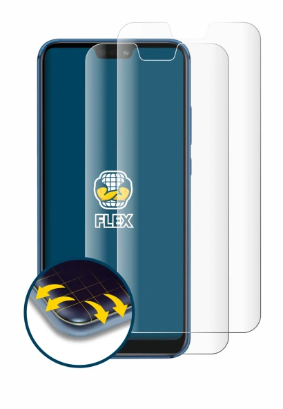 Abbildung des Geräts Huawei P20 lite 2018 mit einer Vielzahl des Displayschutzes.