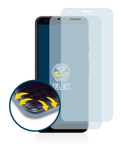 Abbildung des Geräts Google Pixel 3a XL mit einer Vielzahl des Displayschutzes.