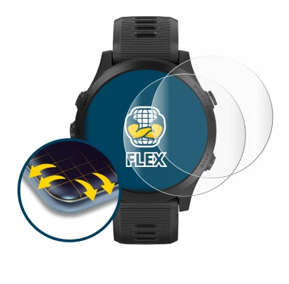 Abbildung des Geräts Garmin Forerunner 945 mit einer Vielzahl des Displayschutzes.