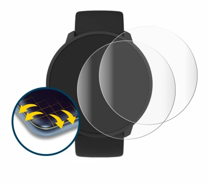 Abbildung des Geräts Polar Unite mit einer Vielzahl des Displayschutzes.