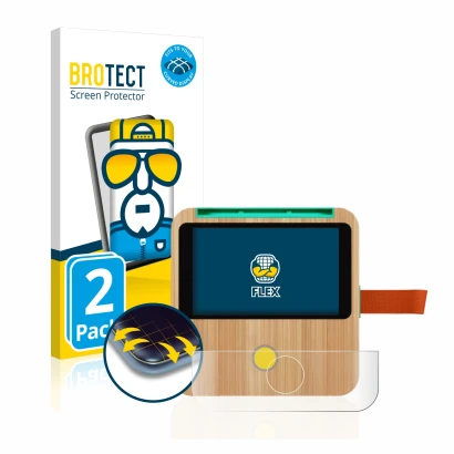 Vorderseite einer Produktverpackung mit dem Markenlogo BROTECT. Daneben ist das Gerät tigerbox Touch mit dem zugehörigen Displ