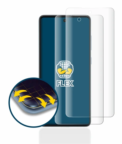 Abbildung des Geräts Samsung Galaxy A52 5G mit einer Vielzahl des Displayschutzes.