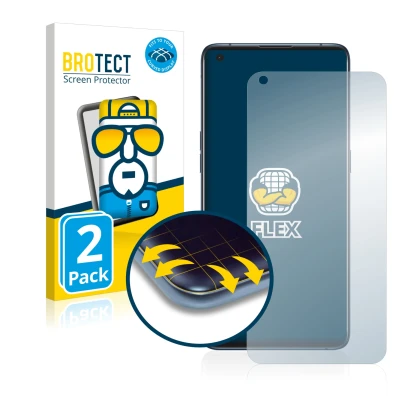 Vorderseite einer Produktverpackung mit dem Markenlogo BROTECT. Daneben ist das Gerät Oppo Find X3 Pro mit dem zugehörigen Dis