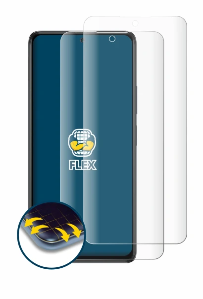 Abbildung des Geräts Xiaomi Redmi Note 10 Pro mit einer Vielzahl des Displayschutzes.