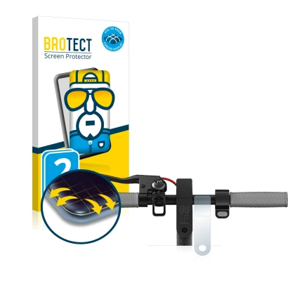 Vorderseite einer Produktverpackung mit dem Markenlogo BROTECT. Daneben ist das Gerät Xiaomi Mi 1S mit dem zugehörigen Display