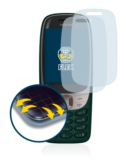 Abbildung des Geräts Nokia 6310 (2021) mit einer Vielzahl des Displayschutzes.