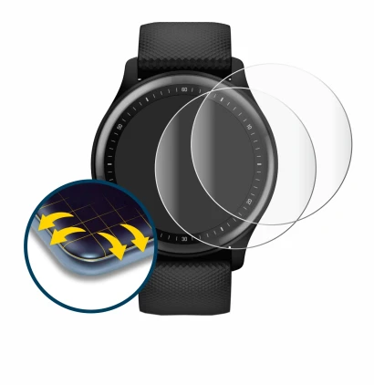 Abbildung des Geräts Garmin Vivomove Sport mit einer Vielzahl des Displayschutzes.
