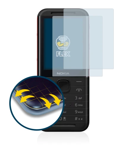 Abbildung des Geräts Nokia 5310 (2020) mit einer Vielzahl des Displayschutzes.
