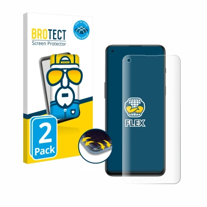 Vorderseite einer Produktverpackung mit dem Markenlogo BROTECT. Daneben ist das Gerät OnePlus Nord 2T 5G mit dem zugehörigen D