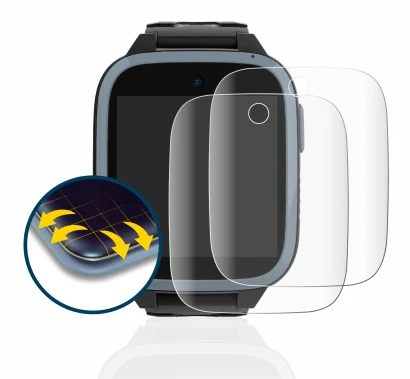 Abbildung des Geräts Xplora XGO3 (1. Gen.) mit einer Vielzahl des Displayschutzes.