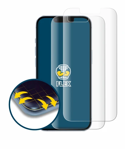 Abbildung des Geräts Apple iPhone 14 mit einer Vielzahl des Displayschutzes.