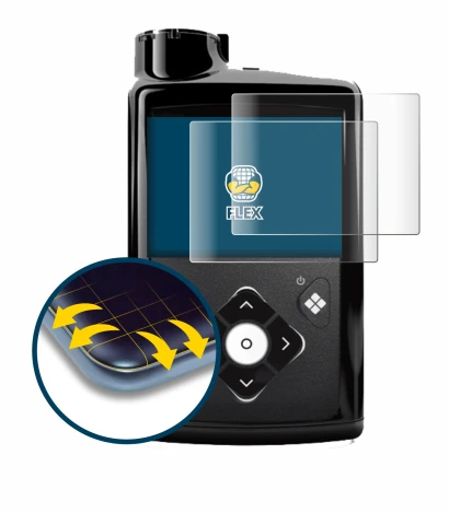 Abbildung des Geräts Medtronic Minimed 780G mit einer Vielzahl des Displayschutzes.