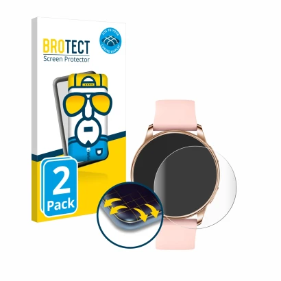 Vorderseite einer Produktverpackung mit dem Markenlogo BROTECT. Daneben ist das Gerät Levowatch F2 mit dem zugehörigen Display