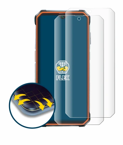 Abbildung des Geräts Blackview BV9200 mit einer Vielzahl des Displayschutzes.