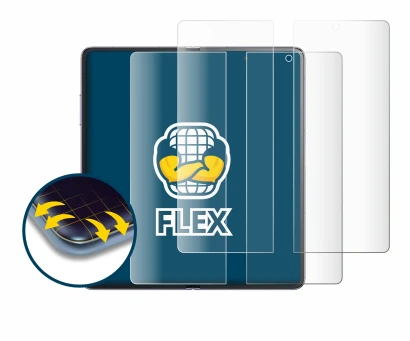 Abbildung des Geräts Honor Magic V2 (Inneres Display) mit einer Vielzahl des Displayschutzes.