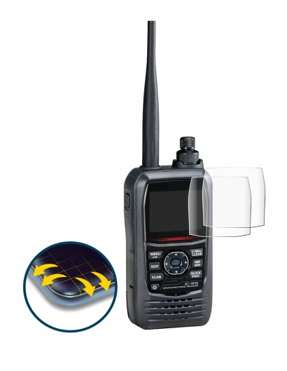 Abbildung des Geräts Icom IC-R15 mit einer Vielzahl des Displayschutzes.