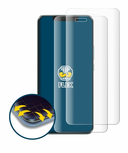 Abbildung des Geräts Honor Magic 6 Pro mit einer Vielzahl des Displayschutzes.