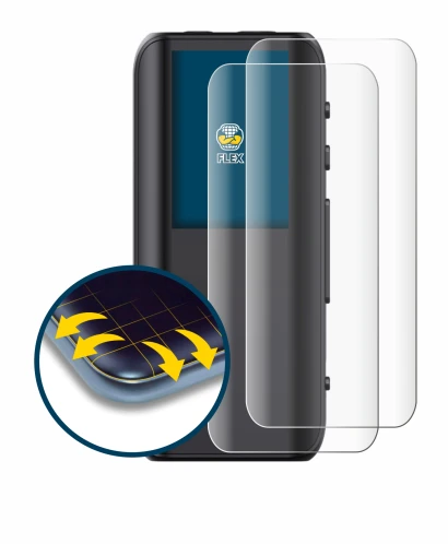 Abbildung des Geräts FiiO BTR15 mit einer Vielzahl des Displayschutzes.