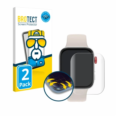 Vorderseite einer Produktverpackung mit dem Markenlogo BROTECT. Daneben ist das Gerät Huawei Watch Fit 3 mit dem zugehörigen D