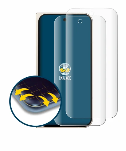 Abbildung des Geräts Google Pixel 9 Pro Fold mit einer Vielzahl des Displayschutzes.