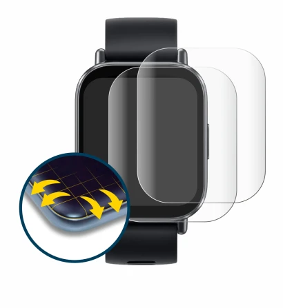 Abbildung des Geräts Xiaomi Redmi Watch 5 Active mit einer Vielzahl des Displayschutzes.