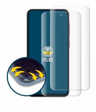 Abbildung des Geräts Samsung Galaxy A36 5G mit einer Vielzahl des Displayschutzes.