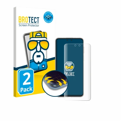 Vorderseite einer Produktverpackung mit dem Markenlogo BROTECT. Daneben ist das Gerät Huawei Mate 70 Pro Plus mit dem zugehöri