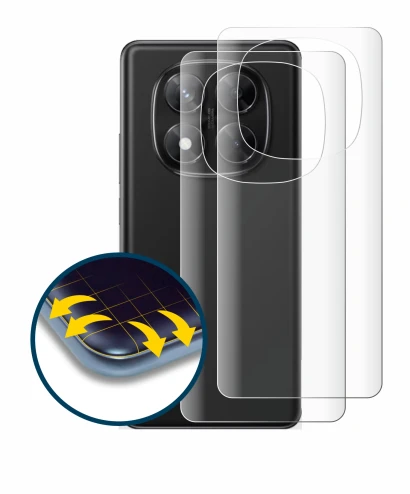 Abbildung des Geräts Xiaomi Redmi Note 14 Pro (Rückseite) mit einer Vielzahl des Displayschutzes.