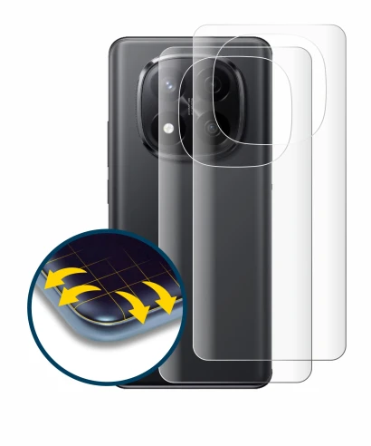 Abbildung des Geräts Xiaomi Redmi Note 14 Pro Plus (Rückseite) mit einer Vielzahl des Displayschutzes.