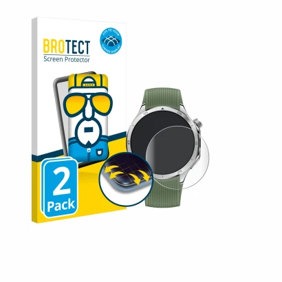 Vorderseite einer Produktverpackung mit dem Markenlogo BROTECT. Daneben ist das Gerät OnePlus Watch 3 mit dem zugehörigen Disp