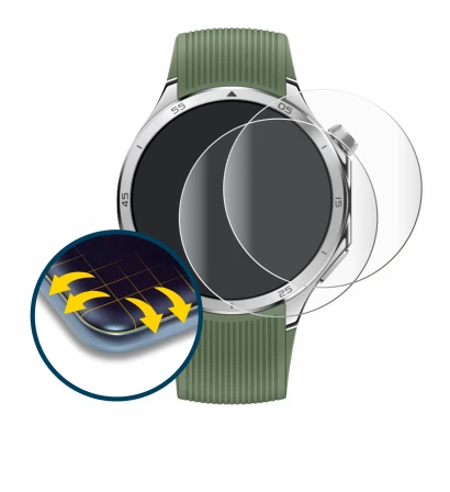 Abbildung des Geräts OnePlus Watch 3 mit einer Vielzahl des Displayschutzes.