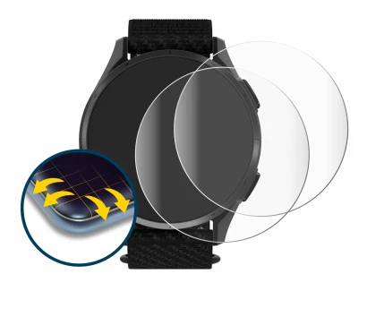 Abbildung des Geräts Garmin Approach S50 mit einer Vielzahl des Displayschutzes.