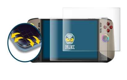 Abbildung des Geräts MSI Claw 8 AI+ mit einer Vielzahl des Displayschutzes.