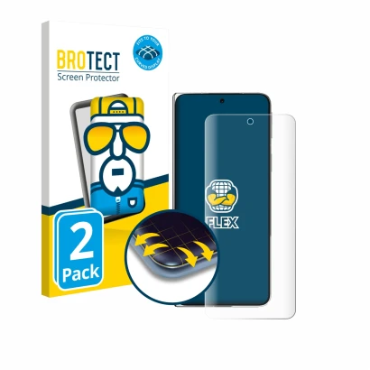 Vorderseite einer Produktverpackung mit dem Markenlogo BROTECT. Daneben ist das Gerät Oppo Find N5 mit dem zugehörigen Display