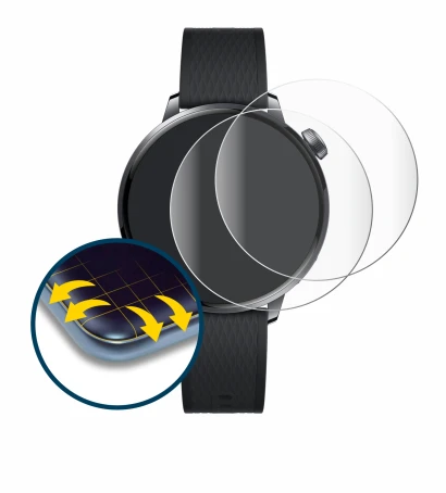 Abbildung des Geräts Oppo Watch X2 Mini mit einer Vielzahl des Displayschutzes.