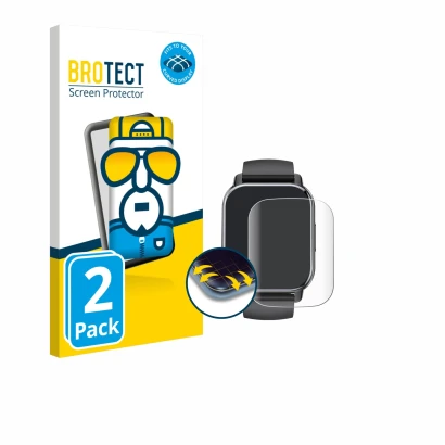 Vorderseite einer Produktverpackung mit dem Markenlogo BROTECT. Daneben ist das Gerät Poounur T80 1.95" mit dem zugehörigen Di