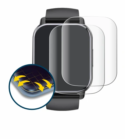 Abbildung des Geräts Poounur T80 1.95" mit einer Vielzahl des Displayschutzes.