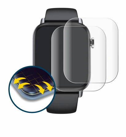Abbildung des Geräts Gard Pro Health Smartwatch 2+ mit einer Vielzahl des Displayschutzes.