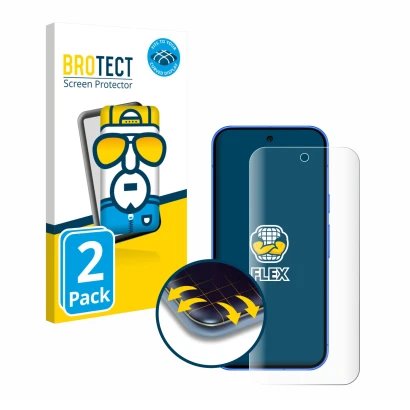 Vorderseite einer Produktverpackung mit dem Markenlogo BROTECT. Daneben ist das Gerät Google Pixel 10 mit dem zugehörigen Disp