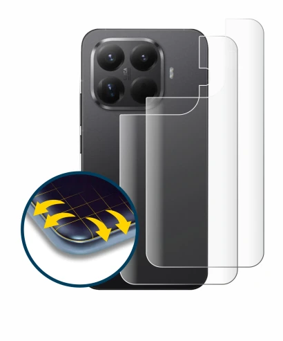 Abbildung des Geräts Xiaomi 15T Pro (Rückseite) mit einer Vielzahl des Displayschutzes.